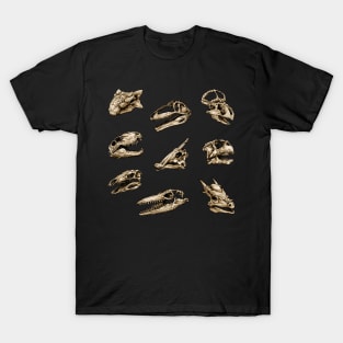 Dinosaur Skull Stickers Set 2 T-Shirt